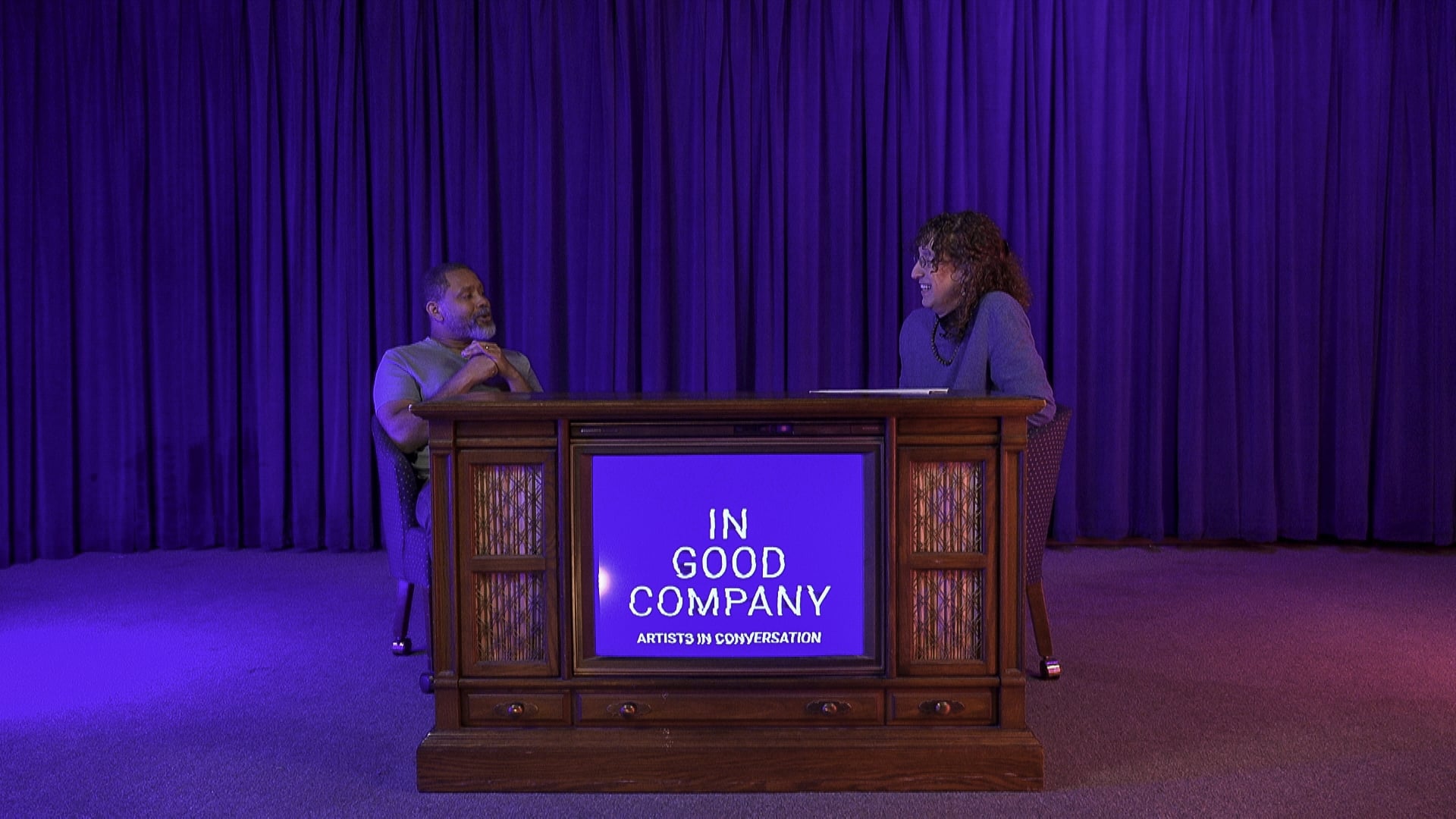 In Good Company Episode 1, video still, 2023. Pictured: Sebastien Boncy and JD Pluecker.
